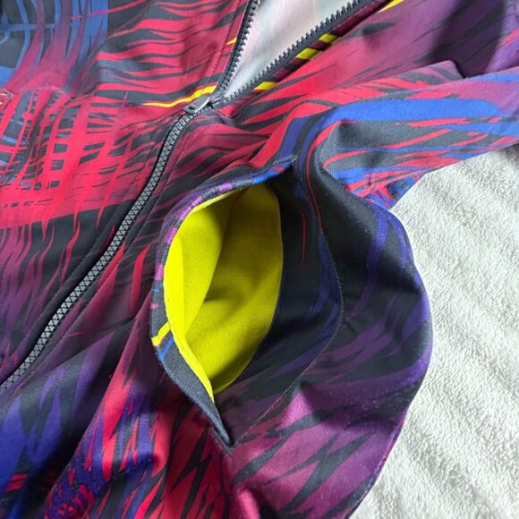 Adidas Womens Colorful Abstract 3 Stripes Full-Zip Track Jacket Small Active - Picture 5 of 9